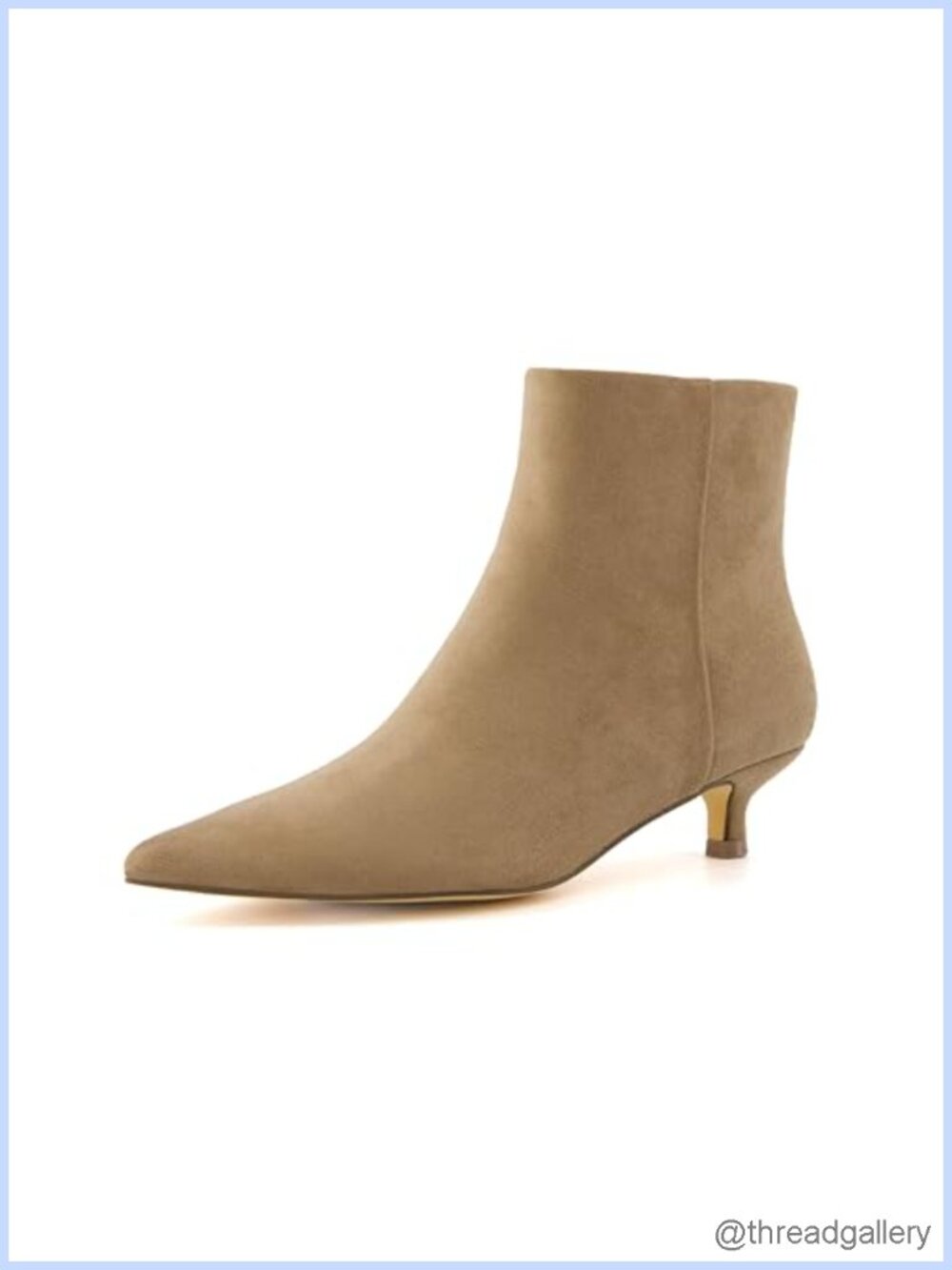 CUSHIONAIRE Kitten Heel Boots Pointed Toe Zip Ankle Booties